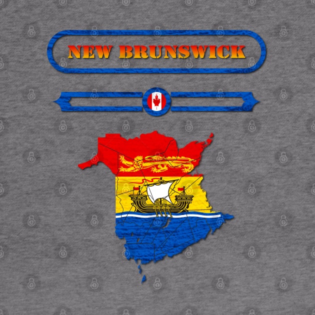 NEW BRUNSWICK, CANADA, MAP OF NEW BRUNSWICK. SAMER BRASIL by Samer Brasil